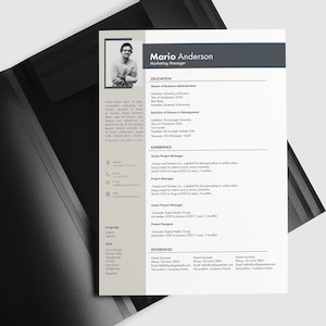 Executive Resume Template for Google Docs, Microsoft Word & Powerpoint 2024 | 1, 2 Page Resume Templates with Cover Letter