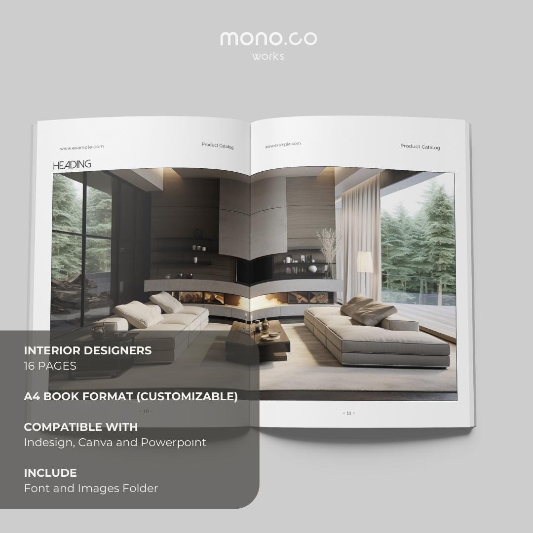 モダンでミニマリストな家具カタログテンプレート - インテリア