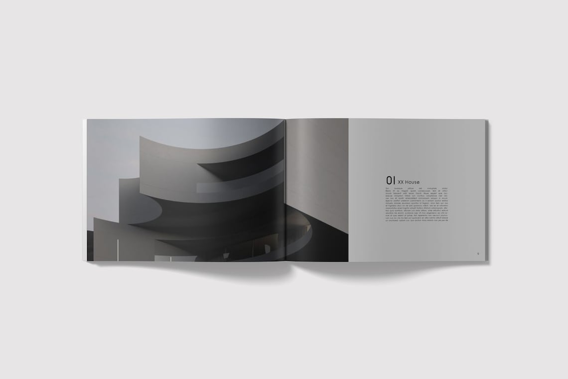 Architecture Portfolio Template A3 Landscape Interior Design - Etsy Canada