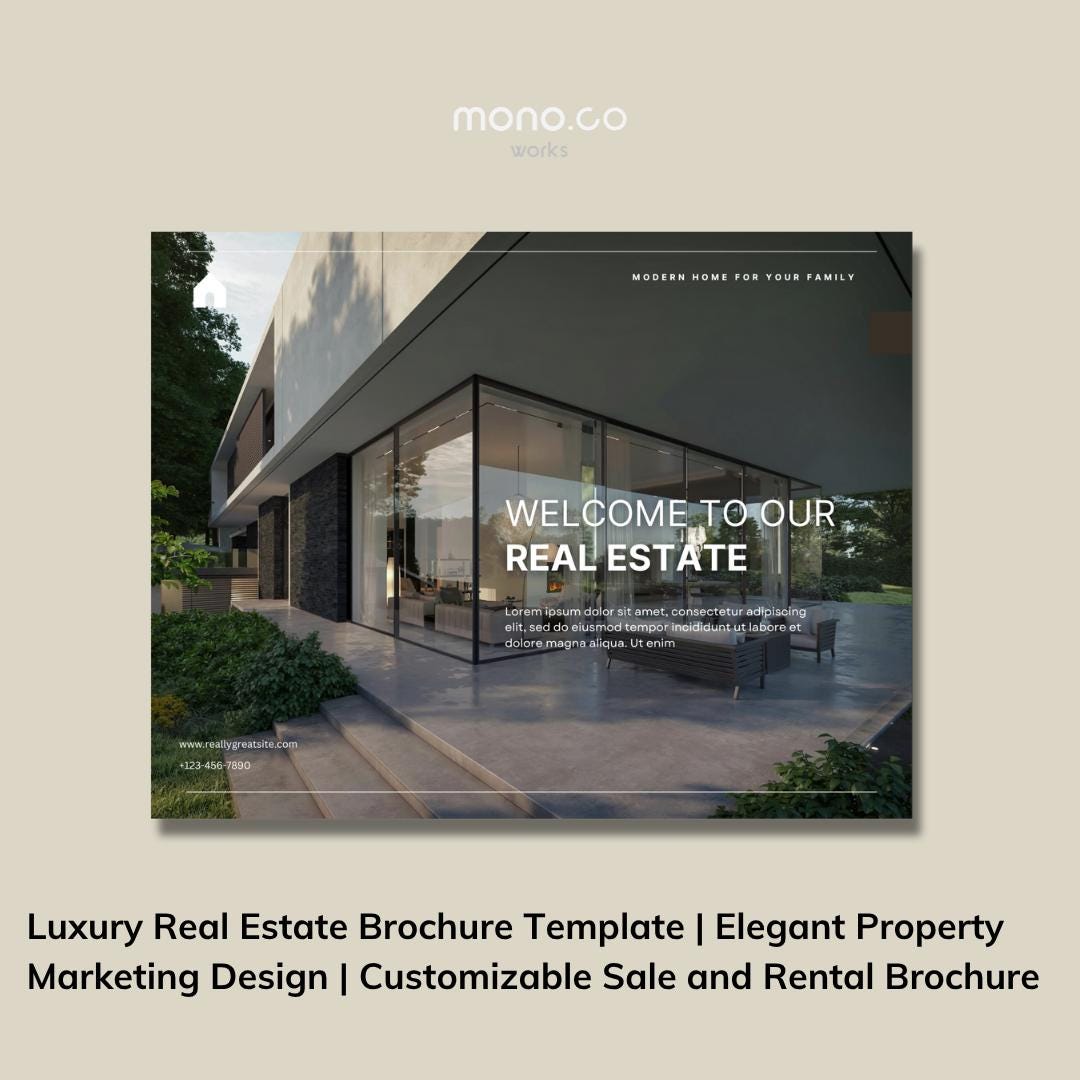 Luxury Property Brochure Template | Real Estate Marketing | Editable ...
