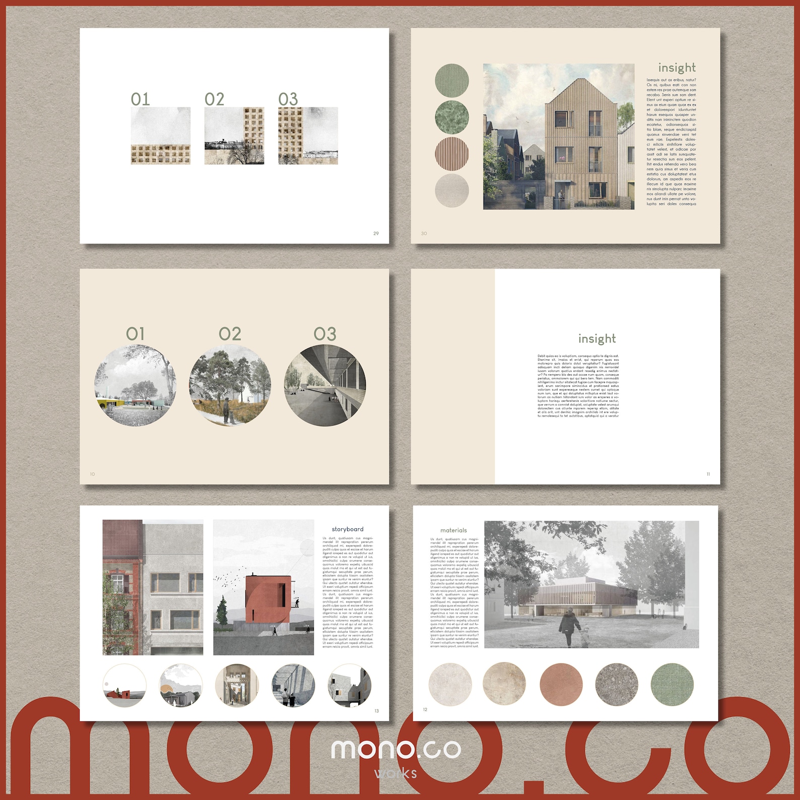 Indesign Template Portfolio - Architektur Innenarchitektur Projekt ...