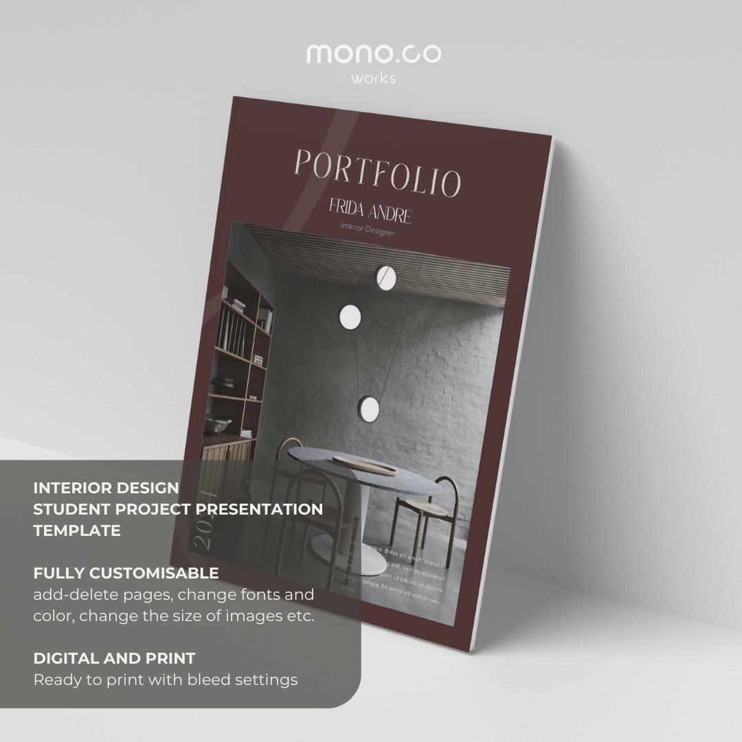 Interior Designer Portfolio Template Design - Made in Adobe Indesign ...