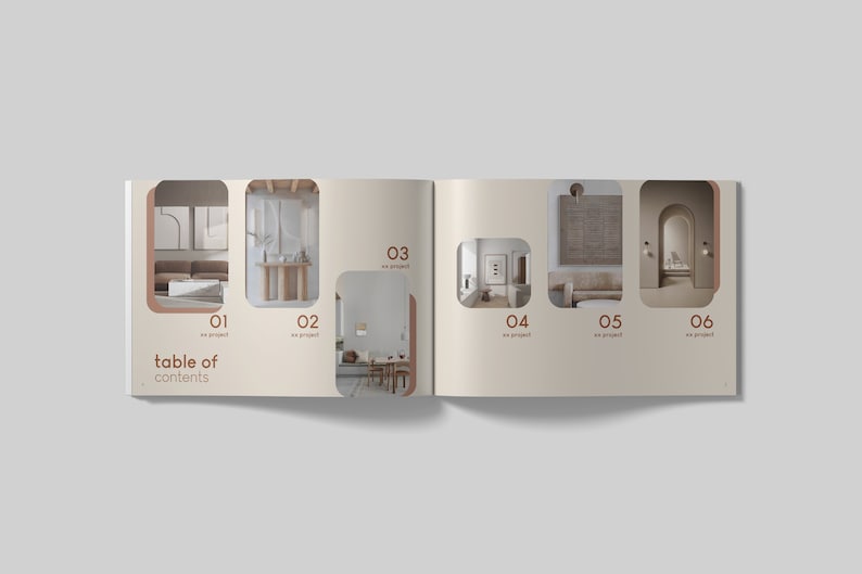 Interior Design Portfolio Brochure Template - Minimalist Adobe Indesign ...
