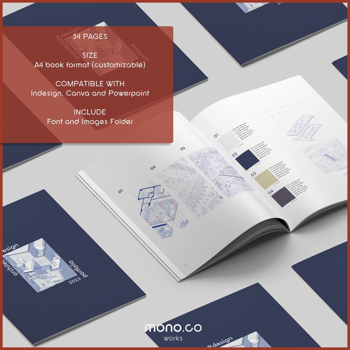 Ugc Template Architecture Portfolio Student Project Layout - A4 Size ...