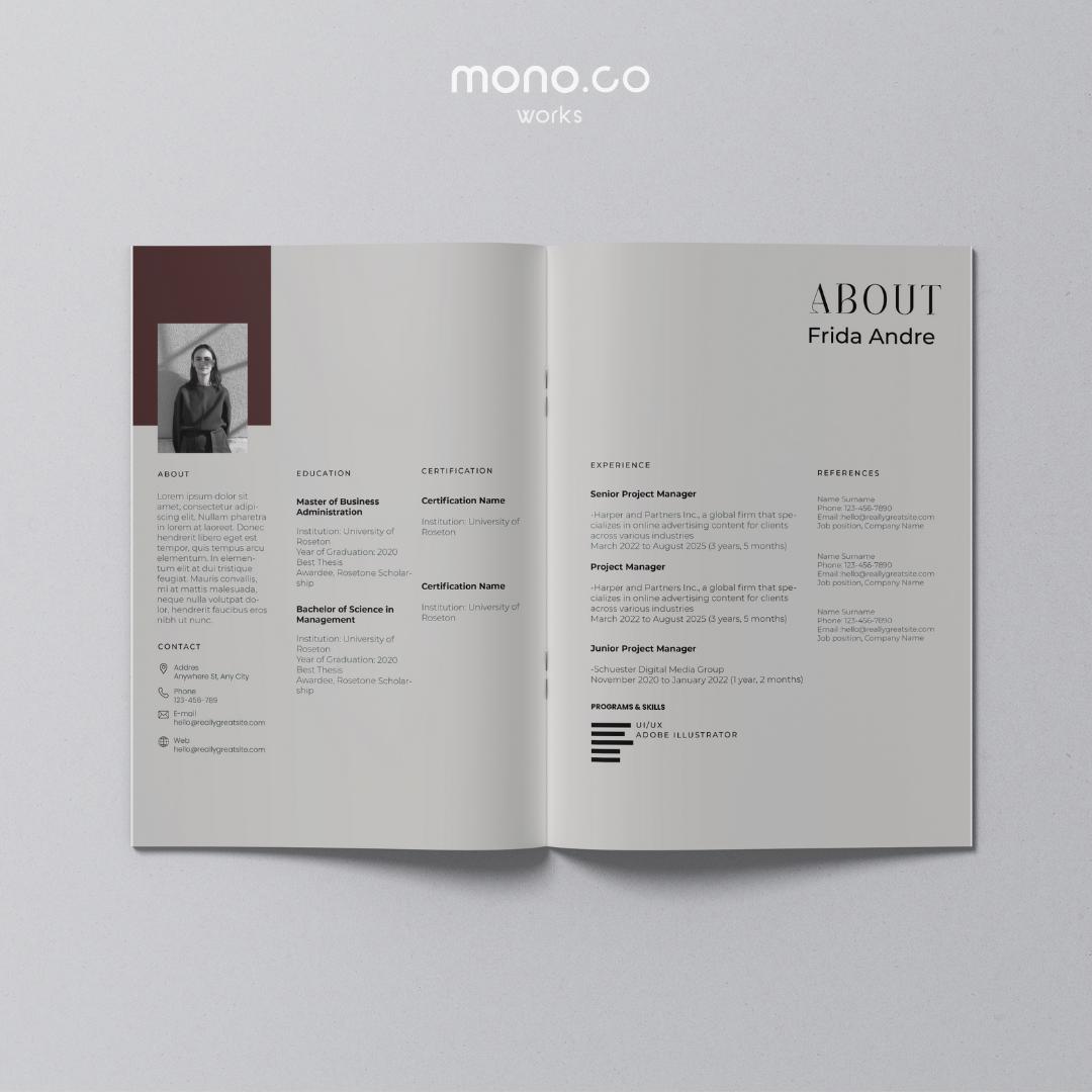 Interior Designer Portfolio Template Design - Made in Adobe Indesign ...