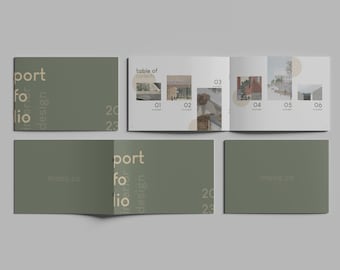 Temp late Indesign Portfolio Brochure - Architecture Interior Design Project Catalog - Powerpoint Format