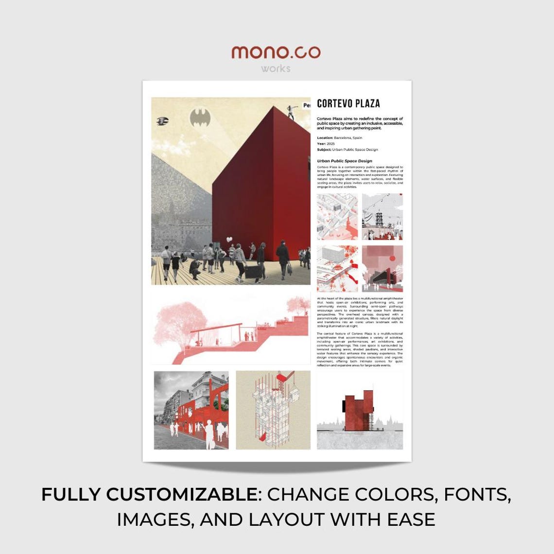Canva A1 Presentation Board | Architecture Presentation Templates - Etsy
