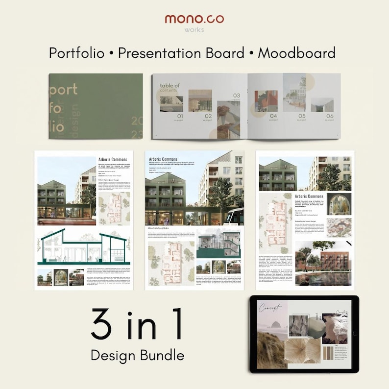 Portfolio Templates for Architect Bundle – 3 in 1 (portfolio ...