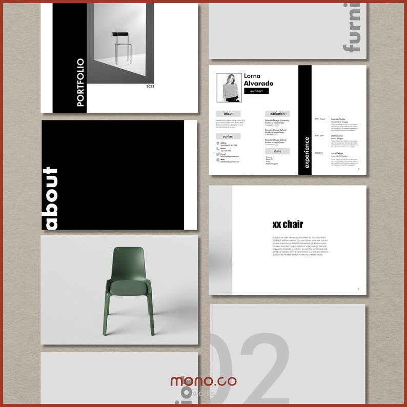 portfolio template furniture product proposal catalog