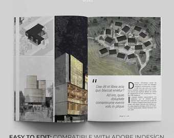 Moderne Architektur Broschüre Portfolio Vorlage | Editierbares Portfolio für Architekten & Architekten