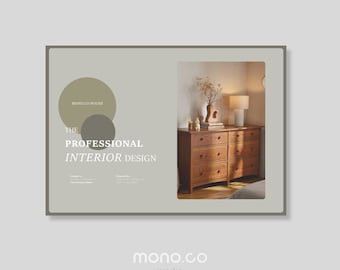 Moodboard Interior Design - Architektur Architektur Portfolio Projektvorschlag - Professionelle Vorlage für Innenarchitekten & Architekten