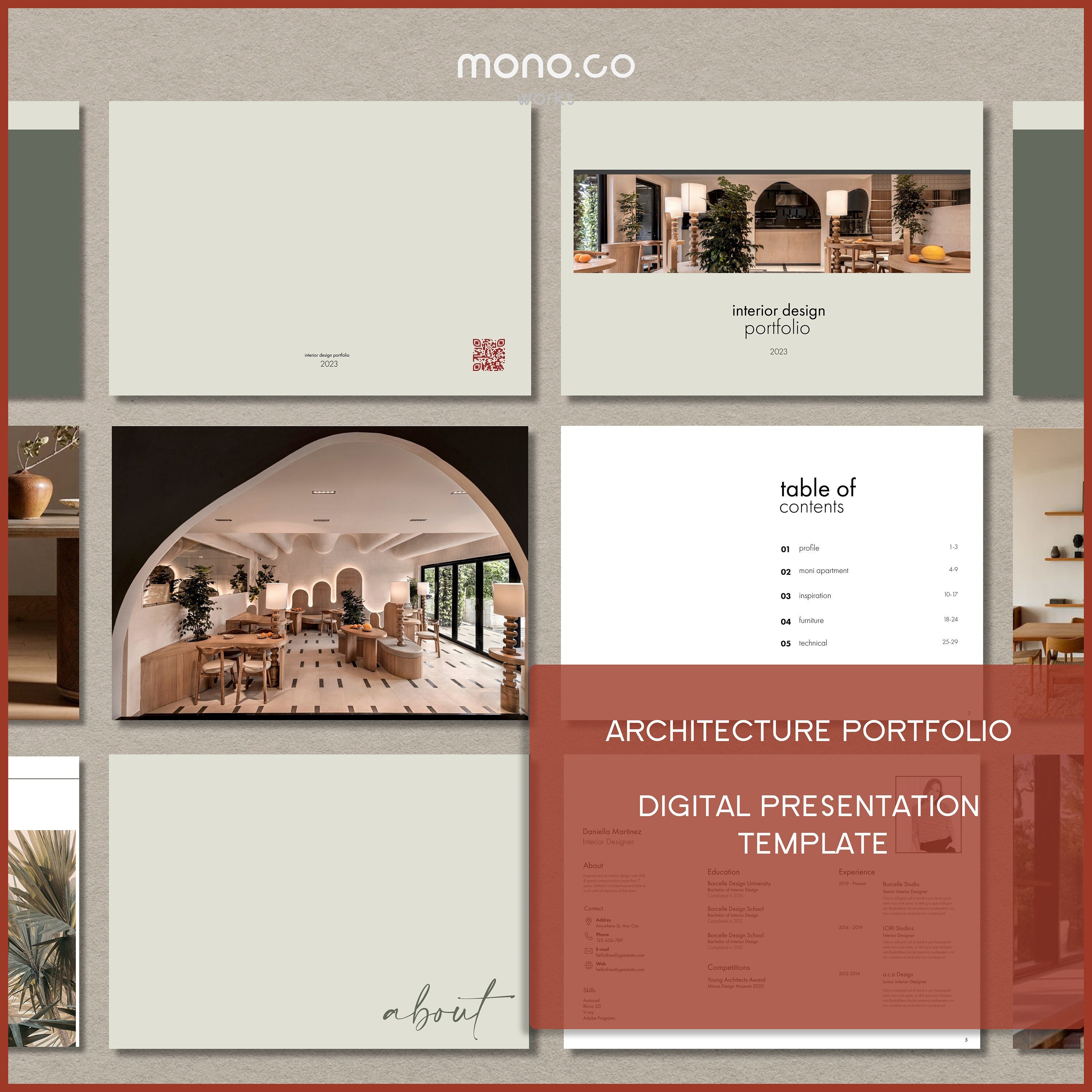 Digital Ugc Portfolio Template Architectural Interior Design