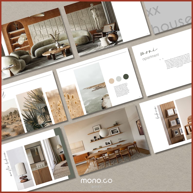 Editable Architect Portfolio Template, Minimalist Interior Design ...