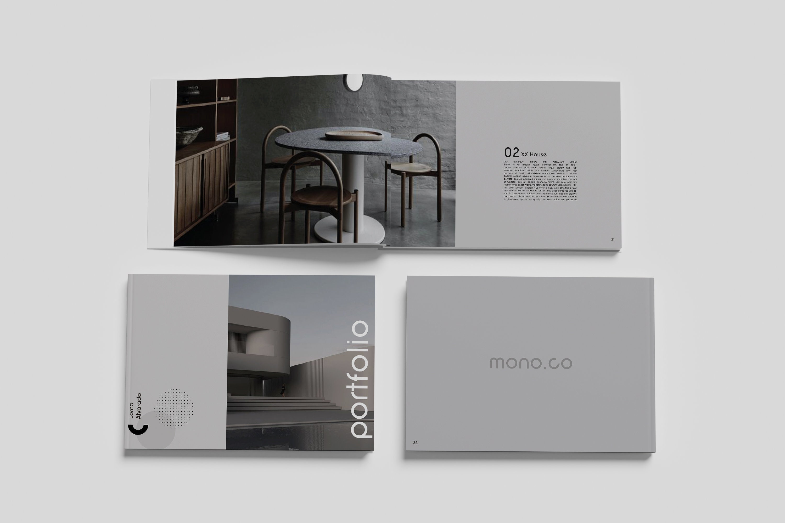 Interior Designer Portfolio Indesign Template - A3 Landscape Interior E Design Brochure - Minimalist Indesign/ Powerpoint/ Canva Format