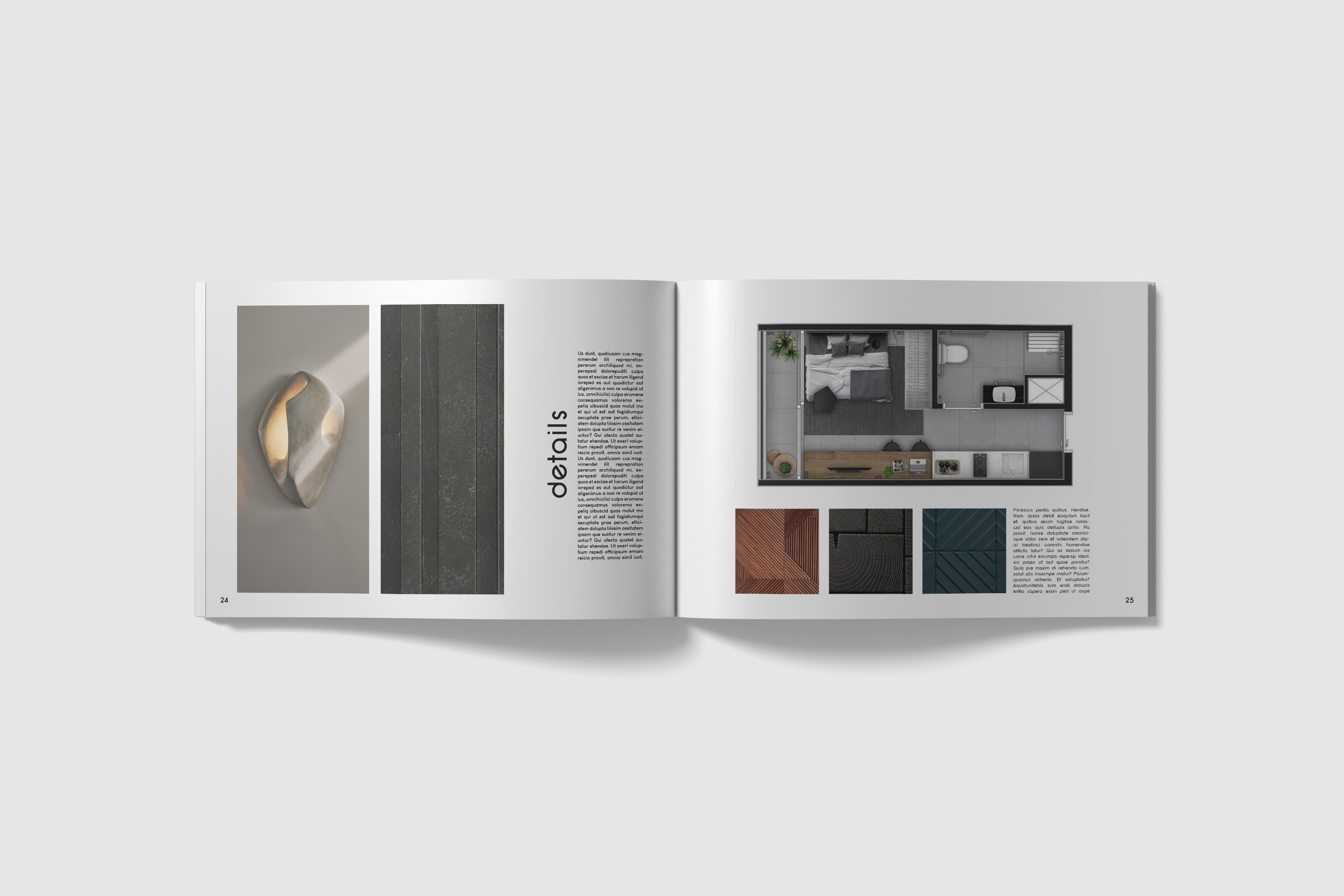 Architecture Portfolio Template - A3 Landscape Interior Design Brochure ...