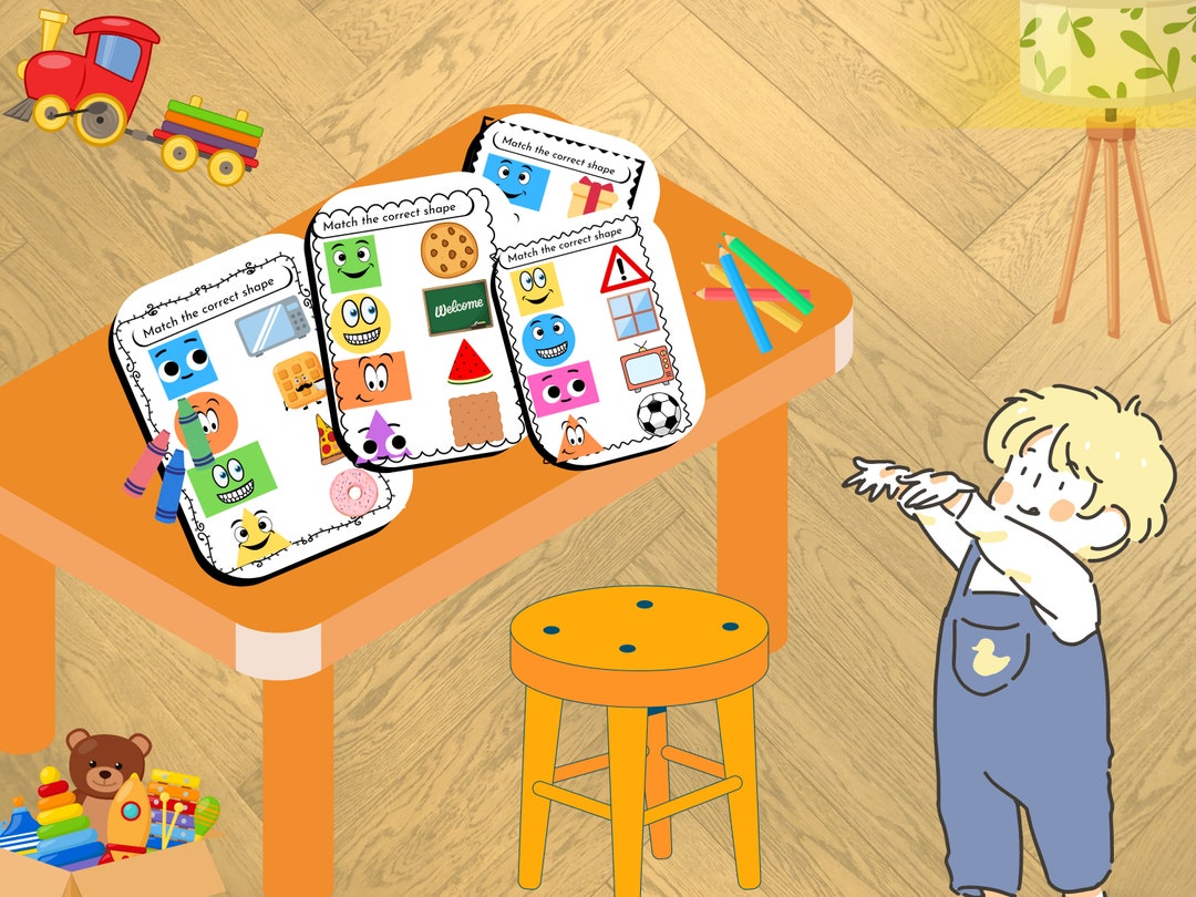 Match the Correct Shapes Busy Book Kids Learning Activity - Etsy