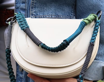 Handmade Multicolor Milan Cord Purse Strap Duo: Crossbody & Mini Bag