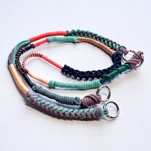 Set met crossbodyband voor telefoon paars turkoois - tweedelig macramé-sleutelkoord voor tassen, portemonnees en camera's
