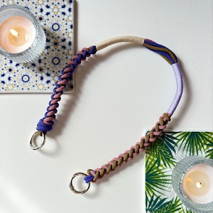 Correa para móvil/Correa de muñeca multicolor elegante para iPhone/Dije de muñeca personalizado/Soporte para bolso azul lila Saxe/Regalos personalizados para ella