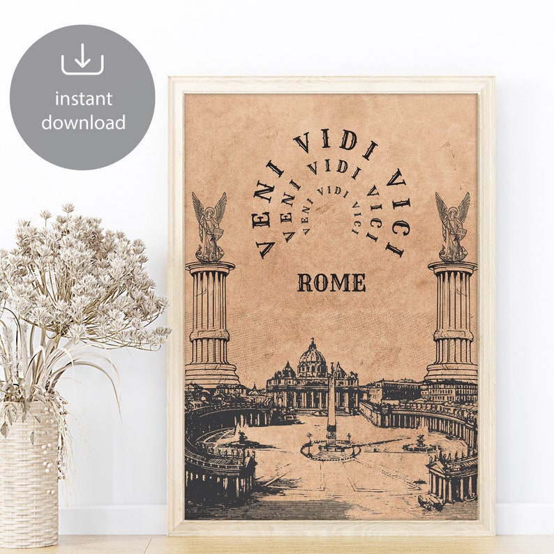 Digital Download Historical Roman Art Print: Veni Vidi Vici - Etsy