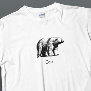 Vintage Polar Bear Graphic Tee: Unisex Cotton Wildlife Shirt