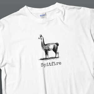 Spitfire Llama Graphic Tee: Funny Animal Unisex T-Shirt