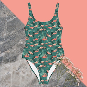 Flamingo Fiesta One-Piece Swimsuit for Her - Pool, Beach & Festival Ready!