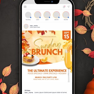 Brunch E-Flyer Template | Editable Canva Template