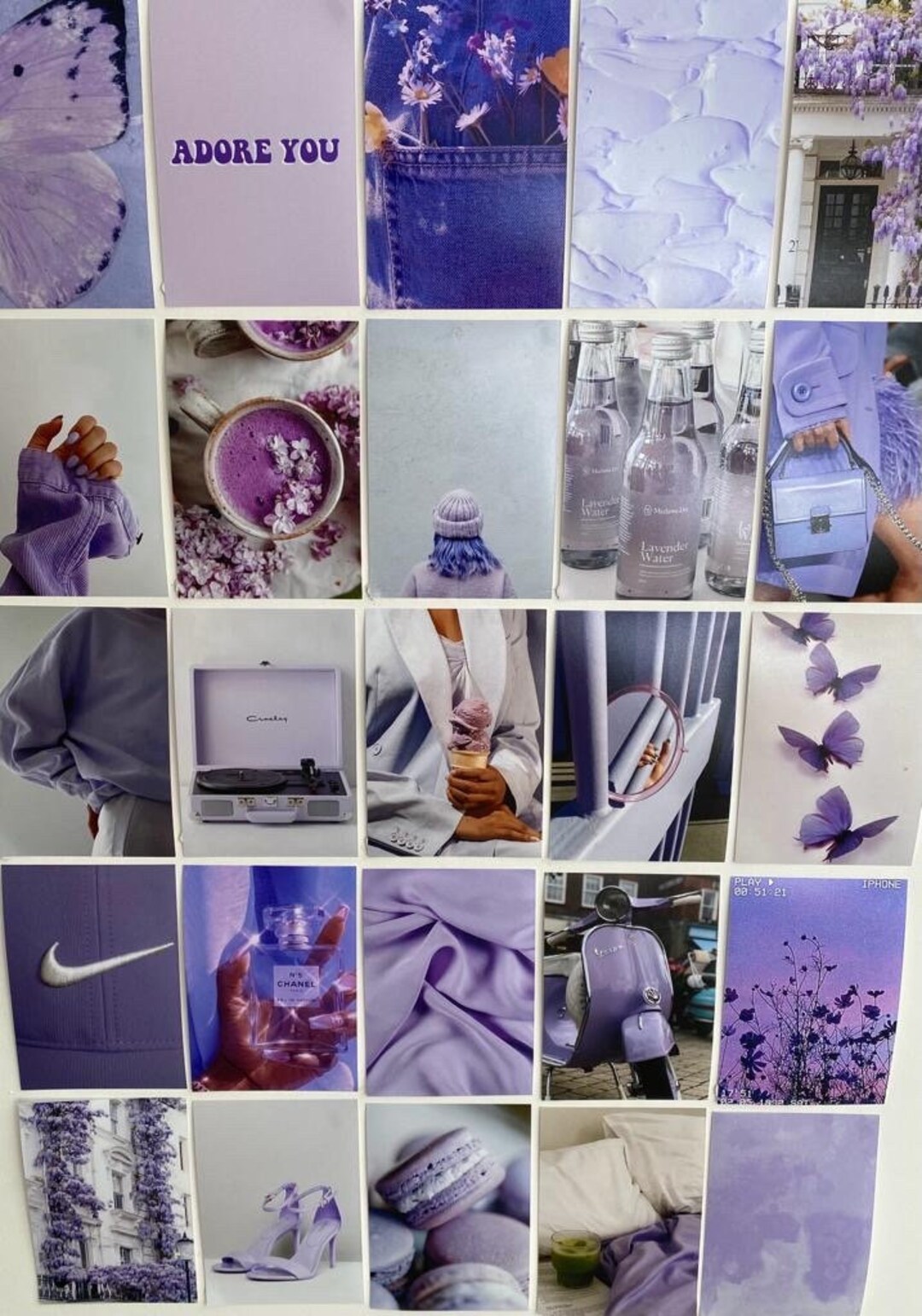 Wall Collage Lilac Kit Aesthetic Boho Room Decor - Etsy