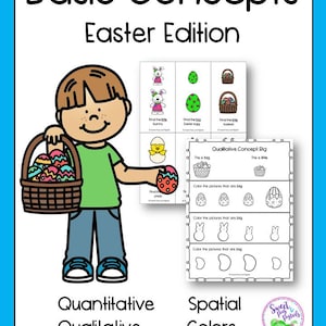 Easter Basic Concepts Flashcards and Worksheets | Printable Speech Therapy Activities