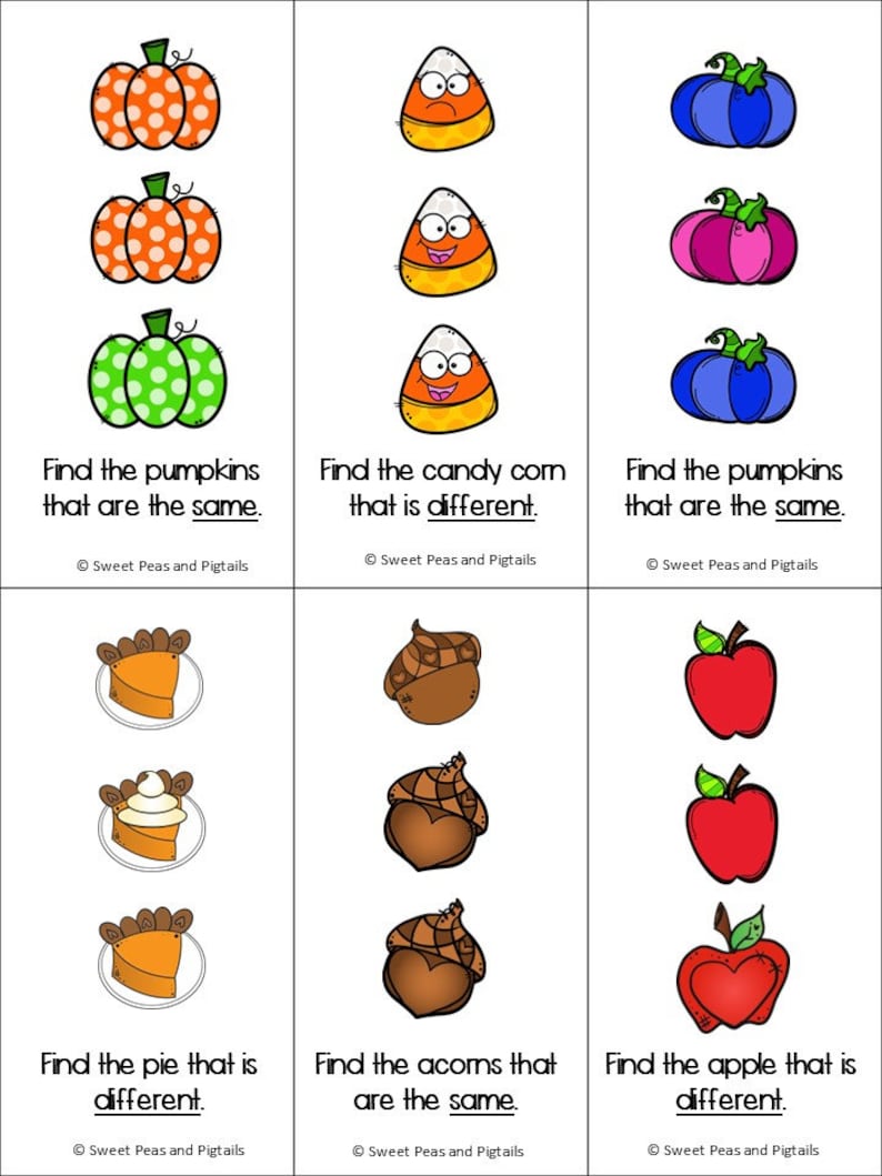Basic Concepts Flashcards and Worksheets | Fall Themed | Printable ...