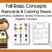 Basic Concepts Flashcards and Worksheets | Fall Themed | Printable ...