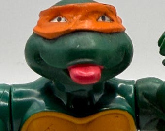 1989 TMNT Wacky Action Figure Michelangelo With Wind-up Twisting Wrist