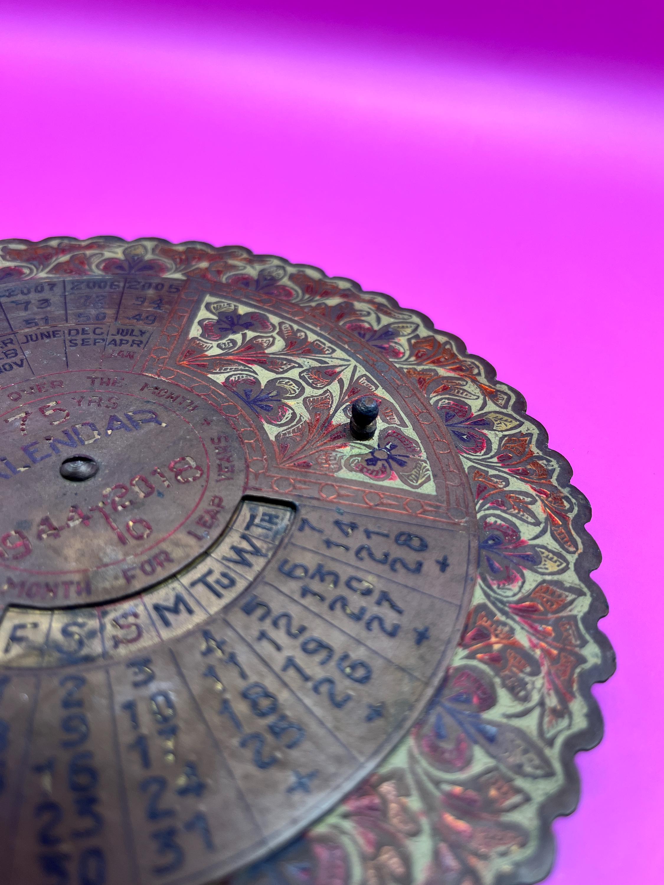 75 Year Perpetual Calendar - Brass - Vintage - Etsy