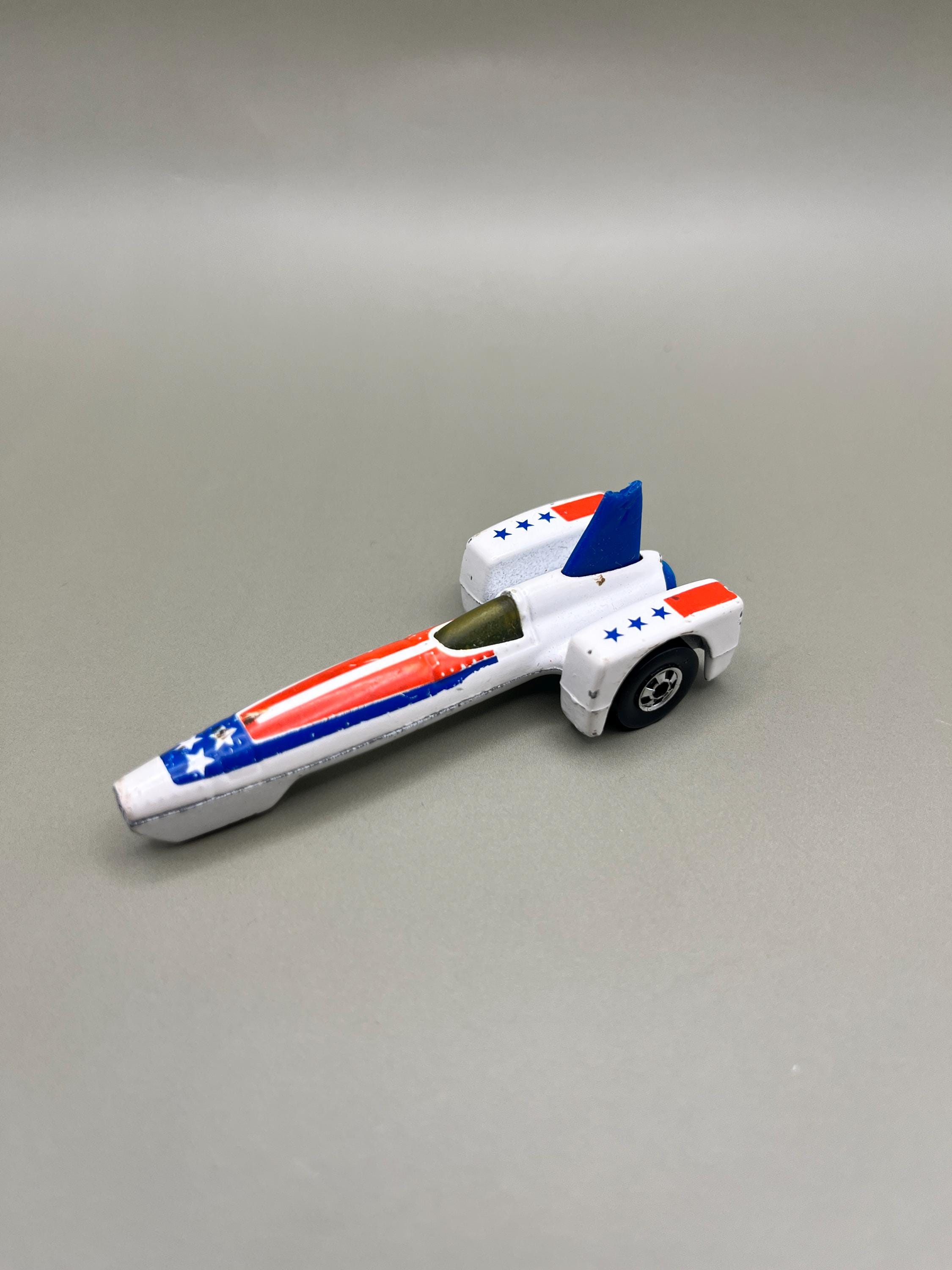 Hot Wheels 1979 Evil Knievel Rocket Car Red/white/blue VTG Tricar