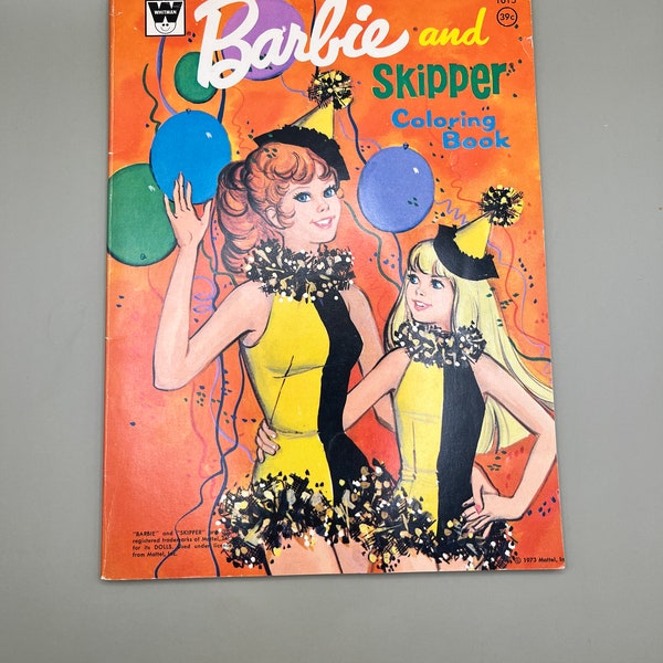 1015 Barbie and Skipper Coloring Book Copyright 1973 Mattel Printed by Western Publishing Co Whitman