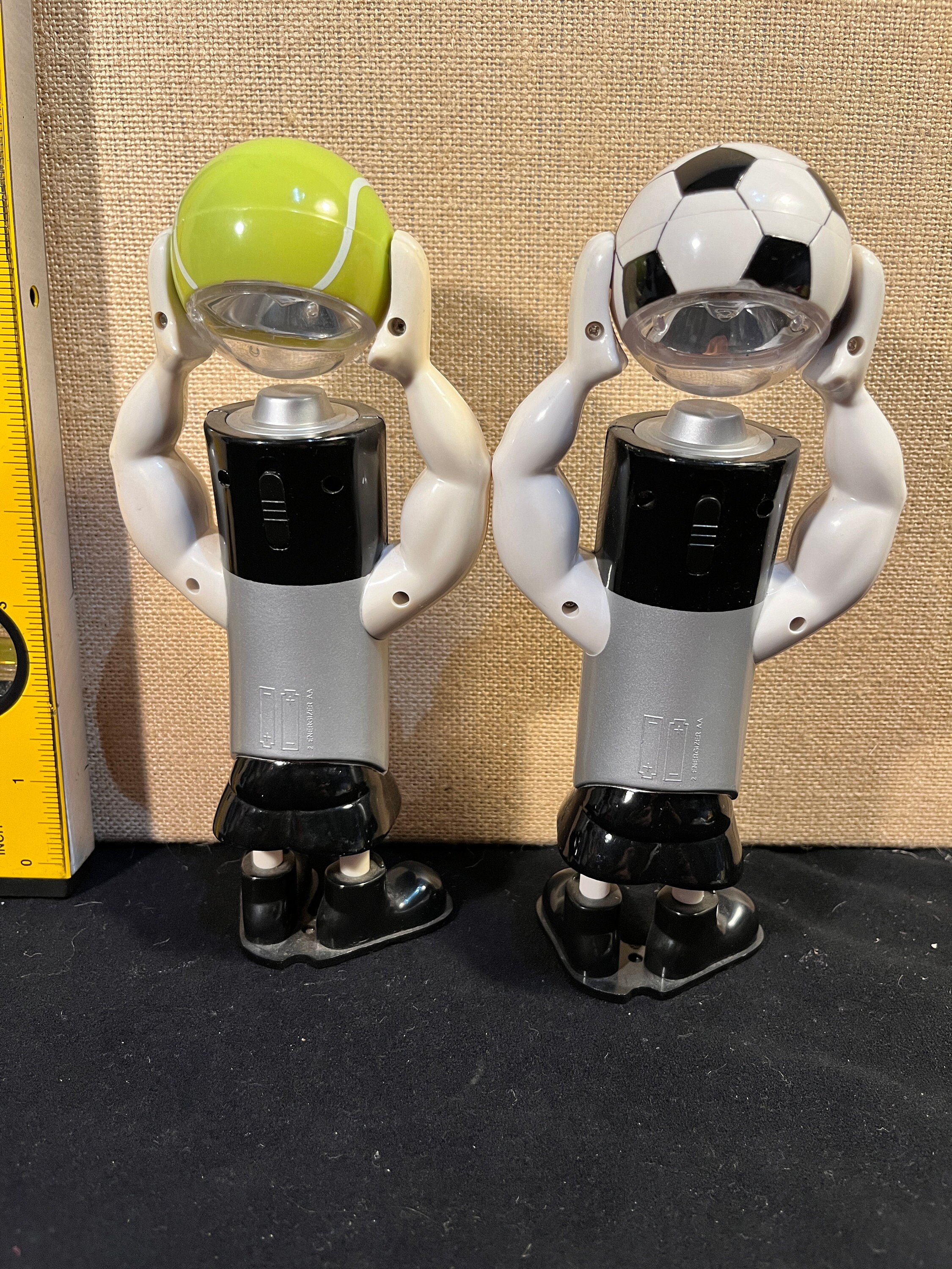 A Rare 1980s Eveready Mr. Energizer - Soccer Edition and Tennis