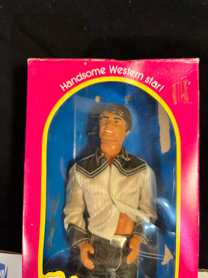 Barbie Doll Vintage 1980 Western Ken Doll in Original Box Mattel
