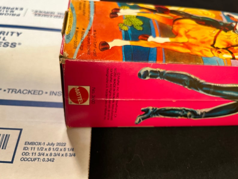 Barbie Doll Vintage 1980 Western Ken Doll in Original Box Mattel