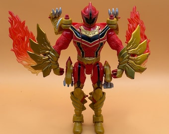 This action figure is the Power Rangers Mystic Force Red Ranger to Fury Dragon. Released by Bandai in 2005