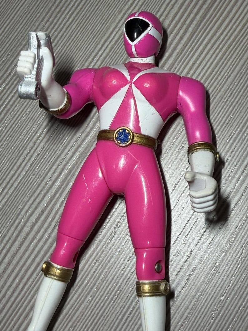 Power Rangers - vintage 1999 Bandai Pink Ranger action figure Bandai image 8