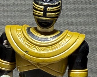 Power Rangers Zeo Black Gold Ranger Vintage Figure 1996 Bandai