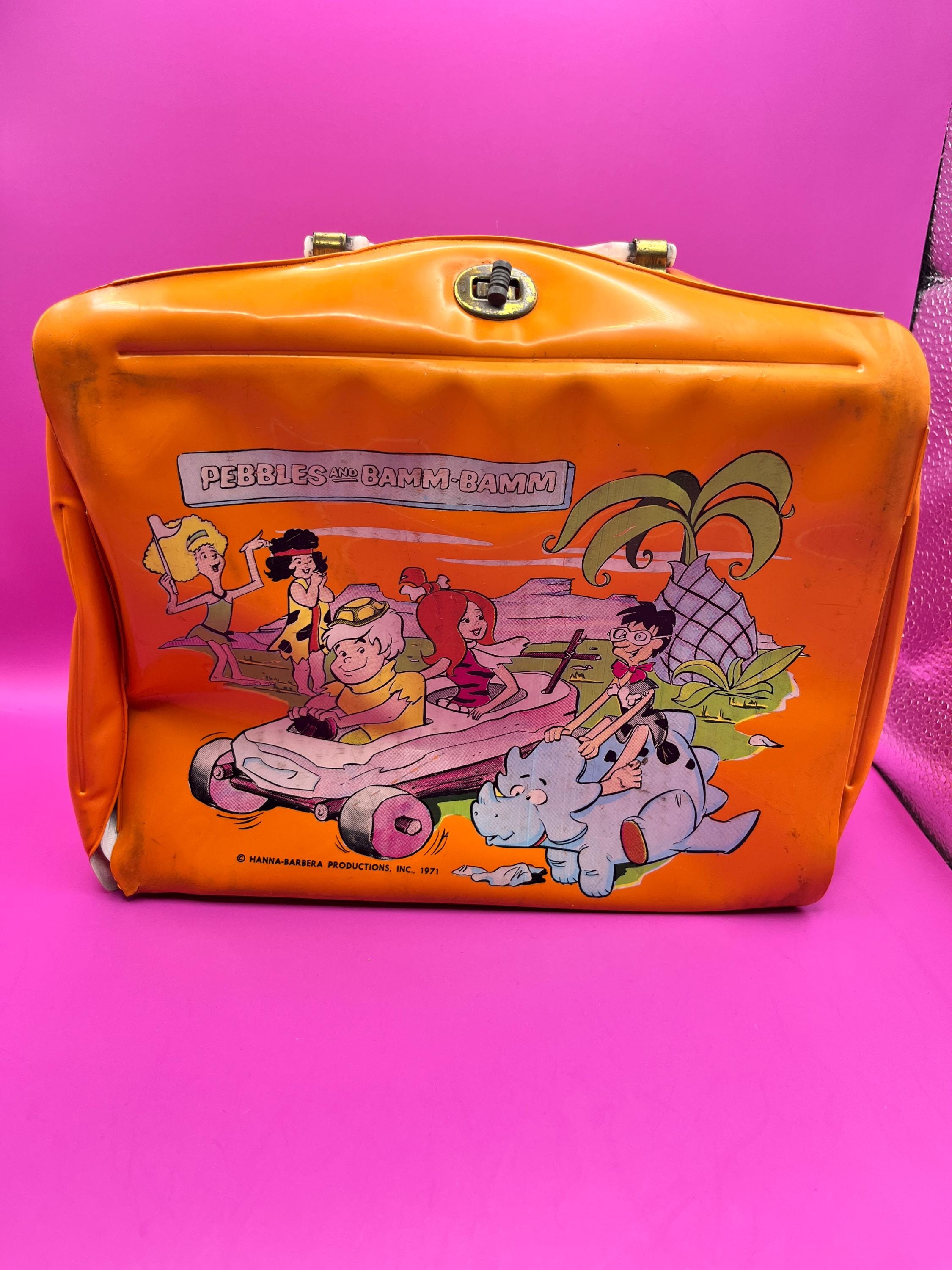 Pebbles and Bamm-Bamm ランチボックス 原子家族 1971 1971 PEBBLES & BAMM-BAMM FLINTSTONES Lunchbox & 2 Thermos