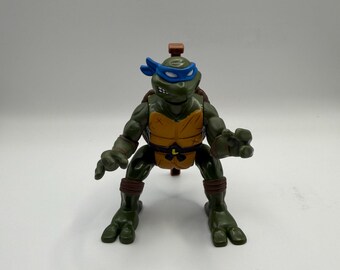 Teenage Mutant Ninja Turtles 1993 Mirage Back Flip Action Leonardo Figure - Works