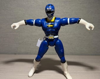 1997 Power Rangers Turbo 5.5" Action Figure Blue Ranger Bandai