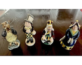 Beswick Alice in Wonderland Figurines Set of 4 Mad Hatter Queen King Mock Turtle