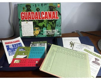 AH Avalon Hill 1966 Guadalcanal - Ein realistisches Spiel des US Marine Corps PUN
