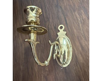 Vintage Brass Wall Sconces 1 Colonial Federal Candle Holders Decor