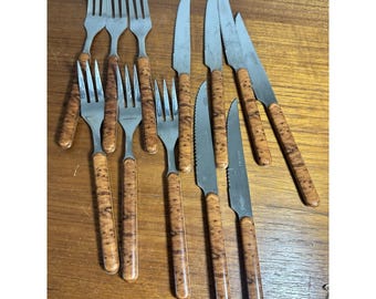 Vintage Rostfrei Solingen Bakelite Stainless Flatware Set Germany 12 Pieces