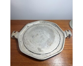 Vtg Guardian Service Ware Heavy Aluminum Octagon Griddle Pizza Tray Platter 13"